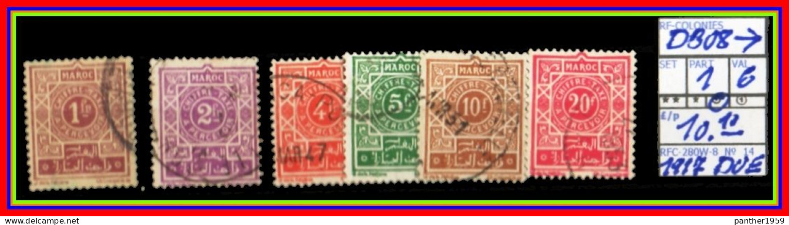 EUROPE>FRANCE COLONIES# MOROCCO# #DEFINITIVES#PARTIAL SET# MNH/**MH*#USED (RFC-280W-8) (14) - Portomarken