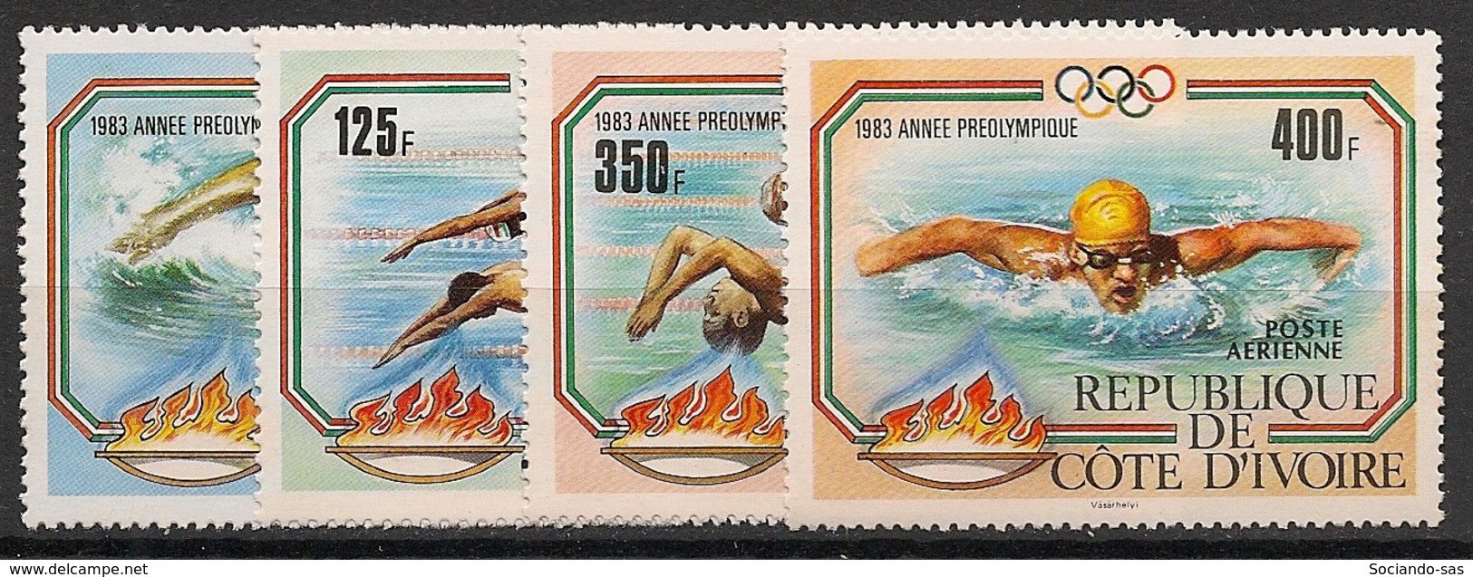 COTE D'IVOIRE - 1983 - Poste Aérienne PA N°Yv. 82 à 85 - Olympics / Los Angeles 84 - Neuf Luxe ** / MNH / Postfrisch - Côte D'Ivoire (1960-...)