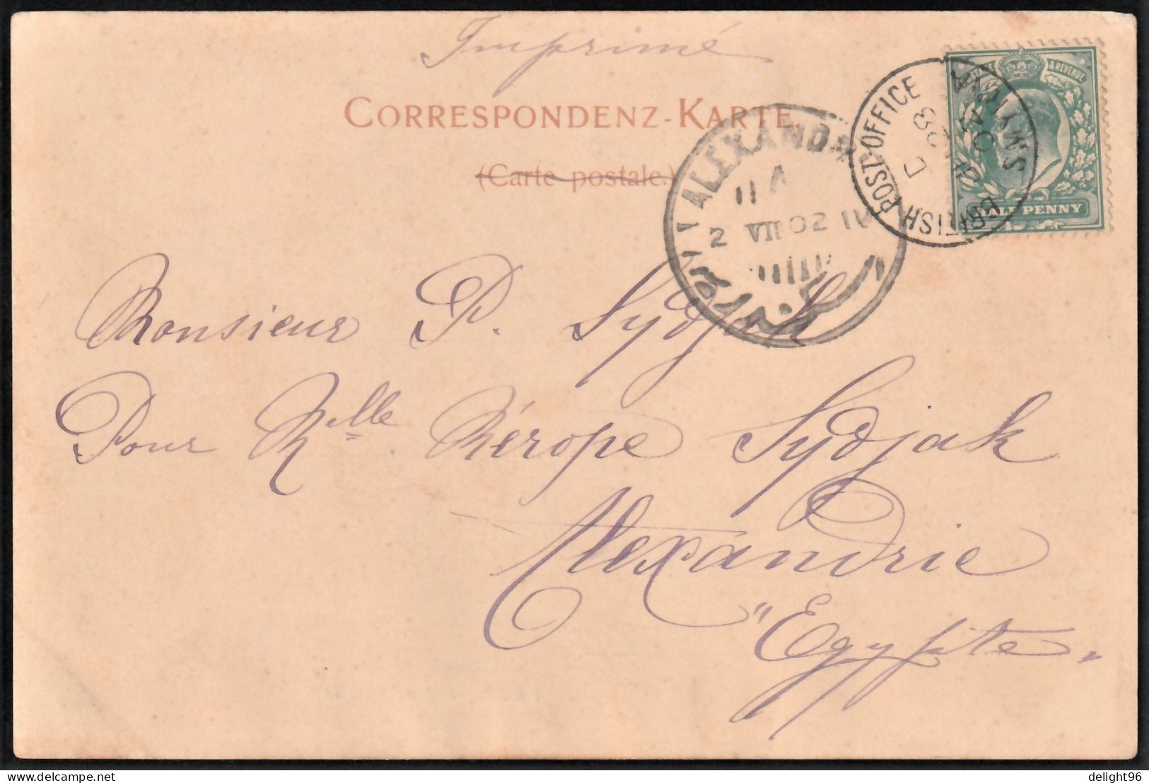 1902 British Post Office In Turkish Empire Postally Travelled Picture Postcard - Britisch-Levant