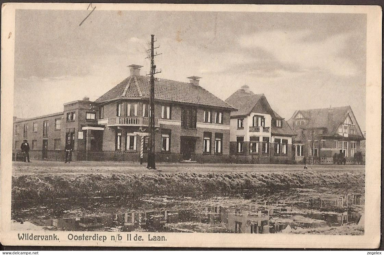 Wildervank - Oosterdiep Nabij  II De. Laan - Straatbeeld 1933 - Wildervank