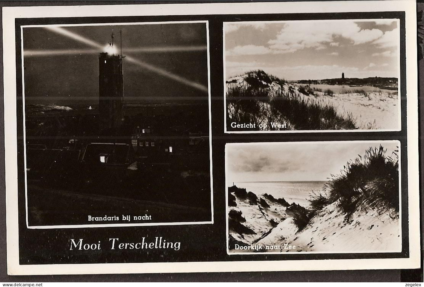 Terschelling - Vuurtoren Brandaris Bij Nacht - Gezicht Op West - 1956 - Terschelling