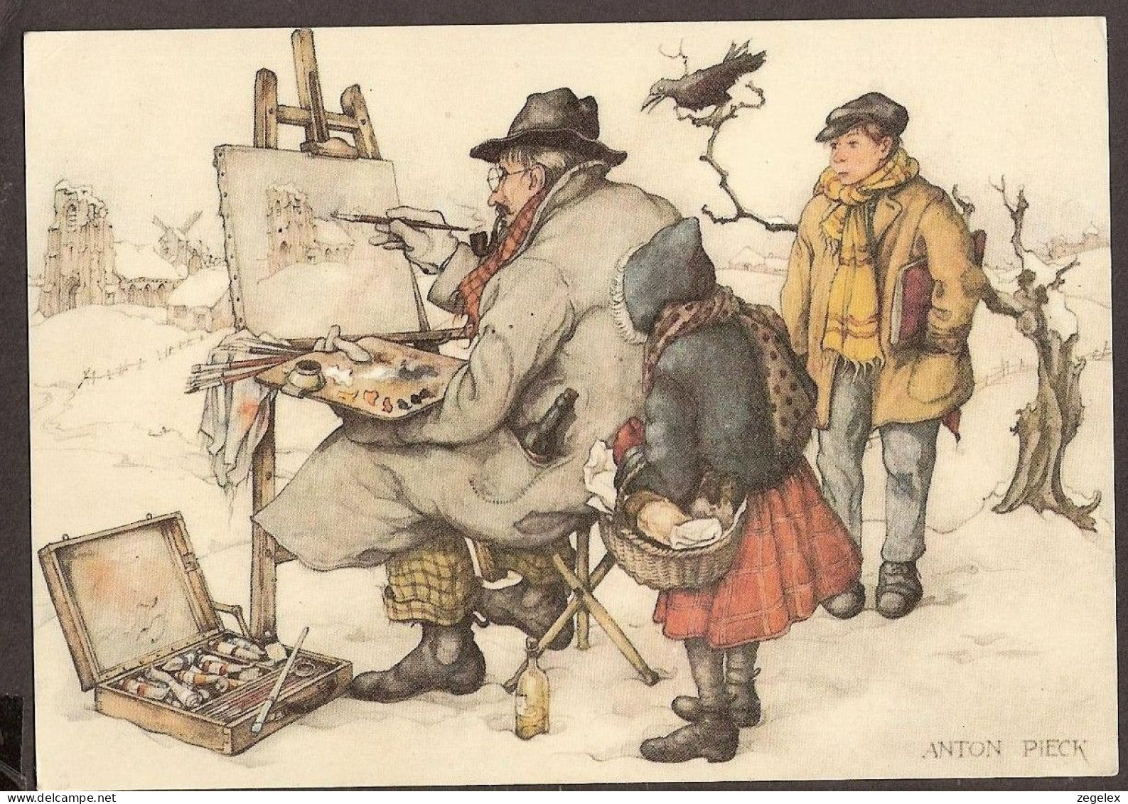 Paintre - Painter -Signée Anton Pieck - Pieck, Anton