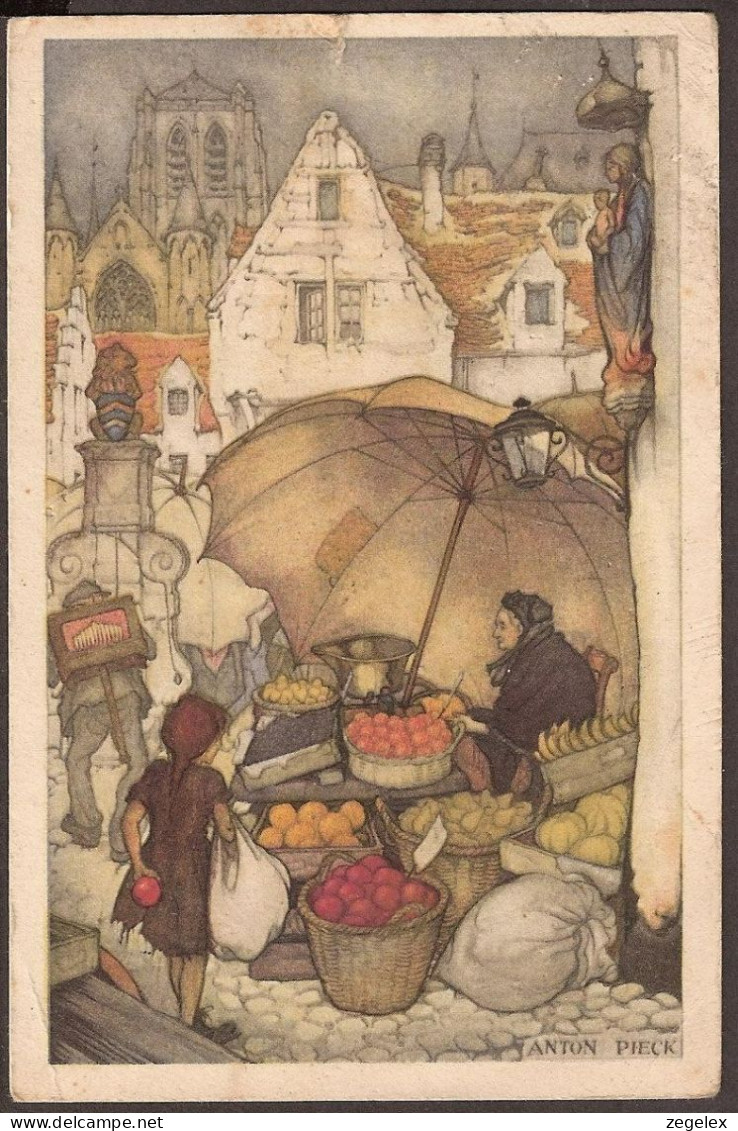 Appelmarkt 1936 - Signée Anton Pieck - Pieck, Anton