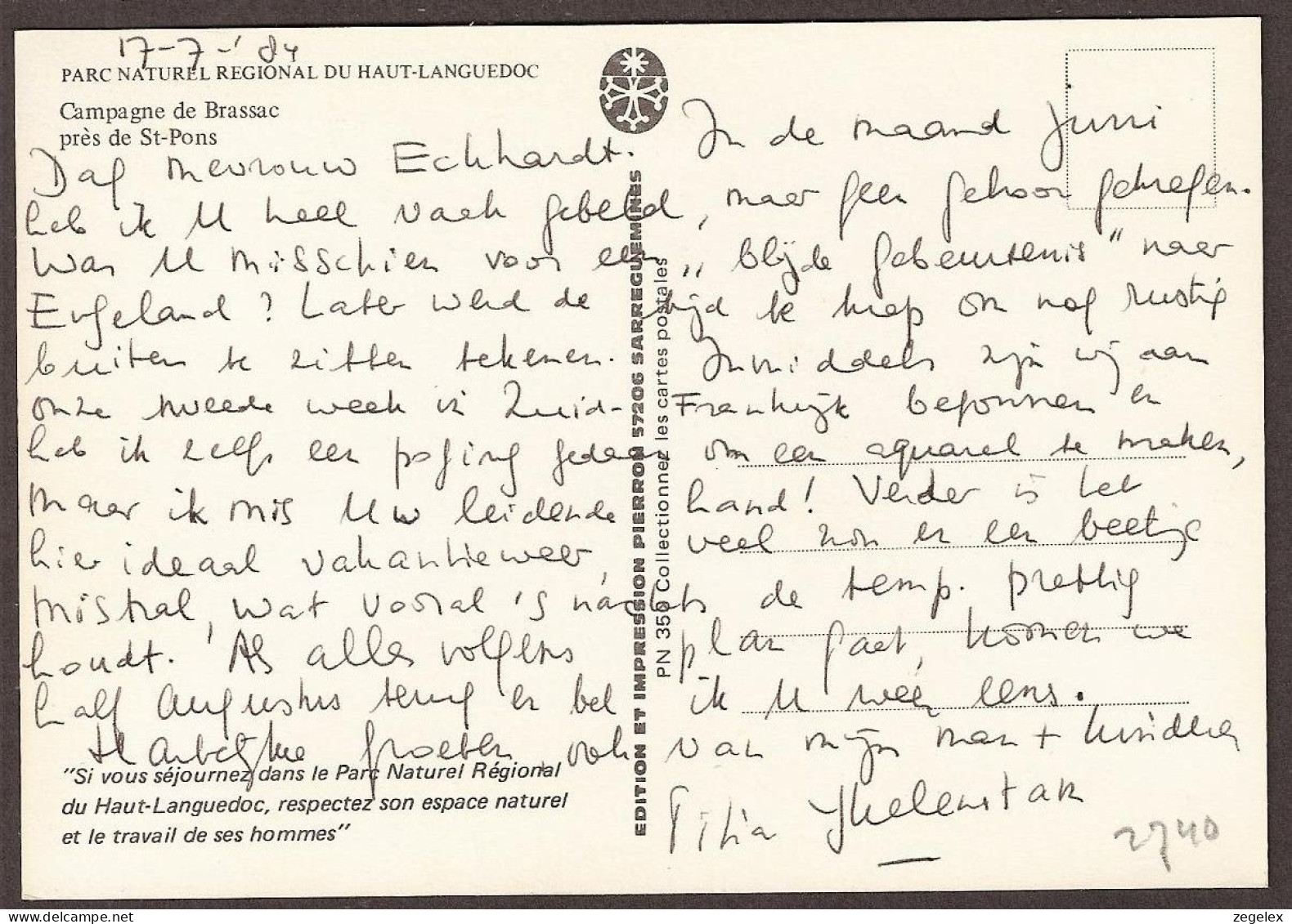 St-Pons - Campagne De Brassac - Près De St-Pons - Parc Naturel Regional Du Haut-Languedoc - 1984 - Saint-Pons-de-Thomières