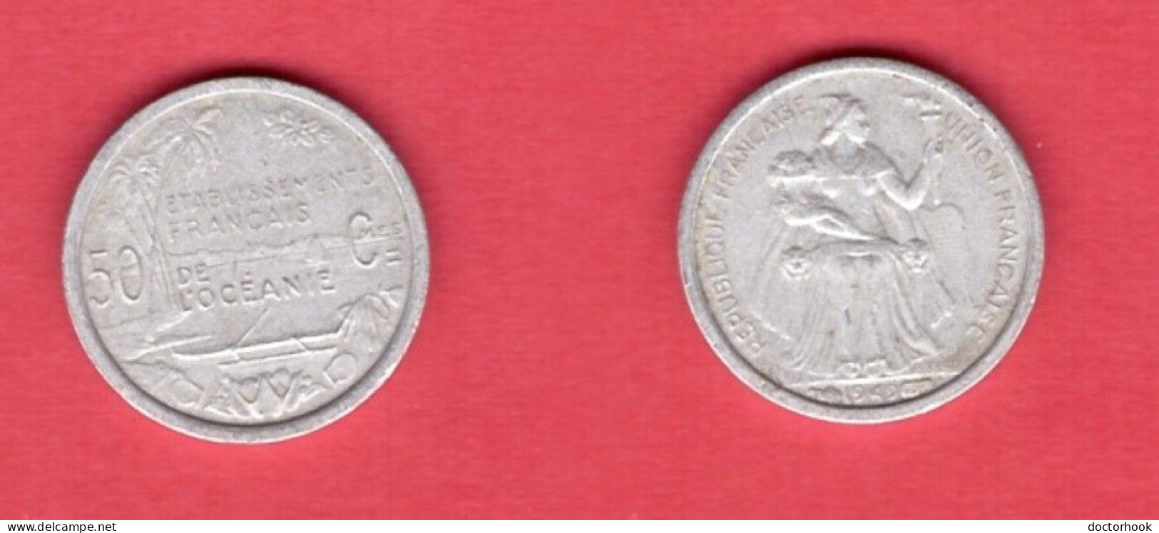 FRENCH POLYNESIA   50 CENTIMES 1949 (KM # 1) #7526 - Polinesia Francesa