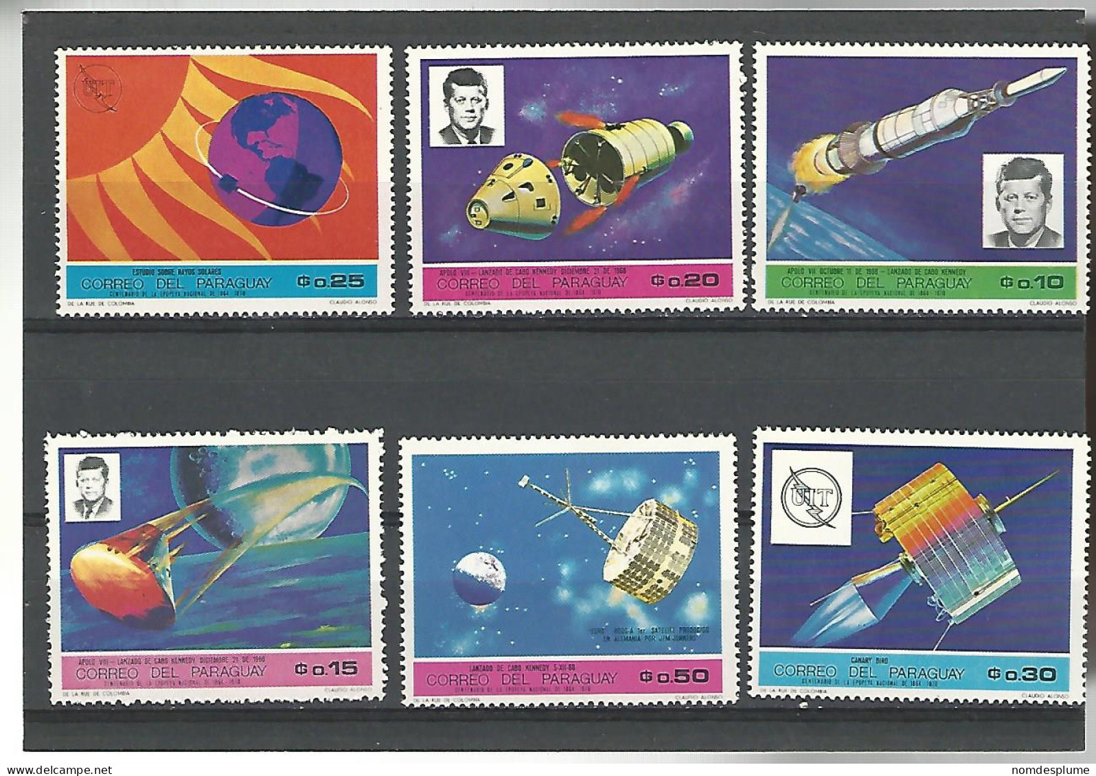 52594 ) Collection Paraguay Kennedy Space Program - Sammlungen