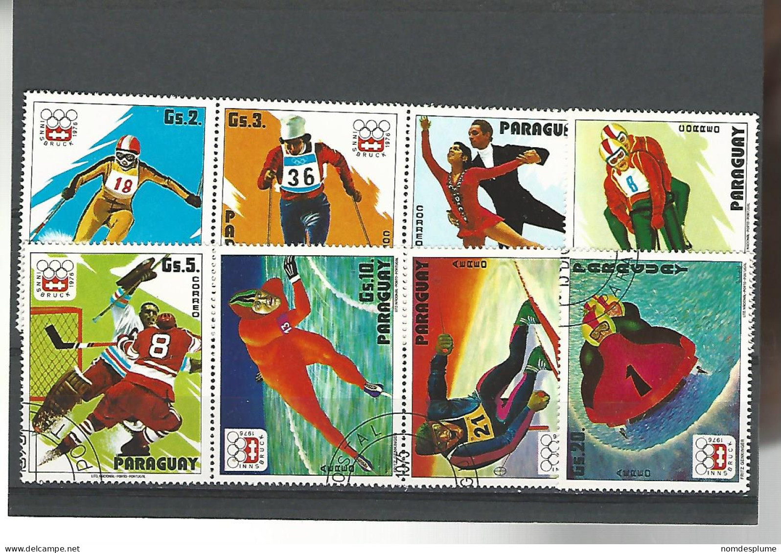 52597 ) Collection Paraguay Winter Olympics Innsbruck 1976 - Winter 1976: Innsbruck