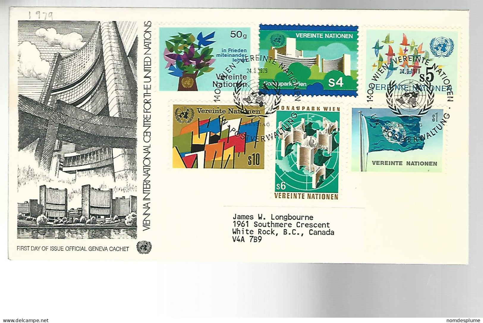 52608 ) United Nations FDC  Stationery Postmark 1979 - Oblitérés