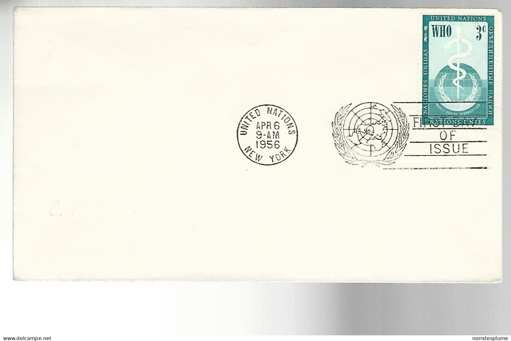 52611 ) United Nations FDC  Stationery Postmark 1956 New York - Usati