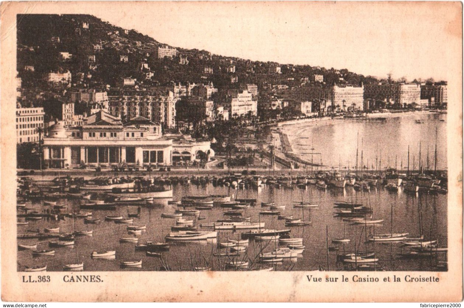 CPA 06 (Alpes-Maritimes) Cannes - Vue Sur Le Casino Et La Croisette TBE Au Dos, Texte Publicitaire Bolso Gruet - Casinos