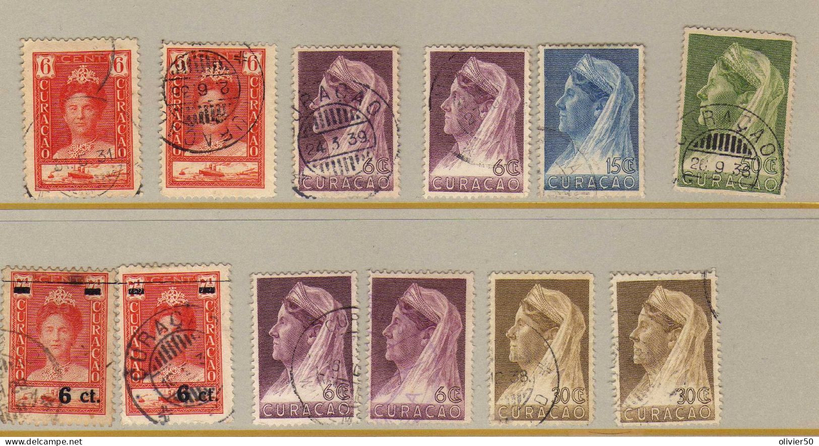 Curacao (1915-48)  - Reine Wilhelmine - Oblit - 23 Val. - Curaçao, Nederlandse Antillen, Aruba