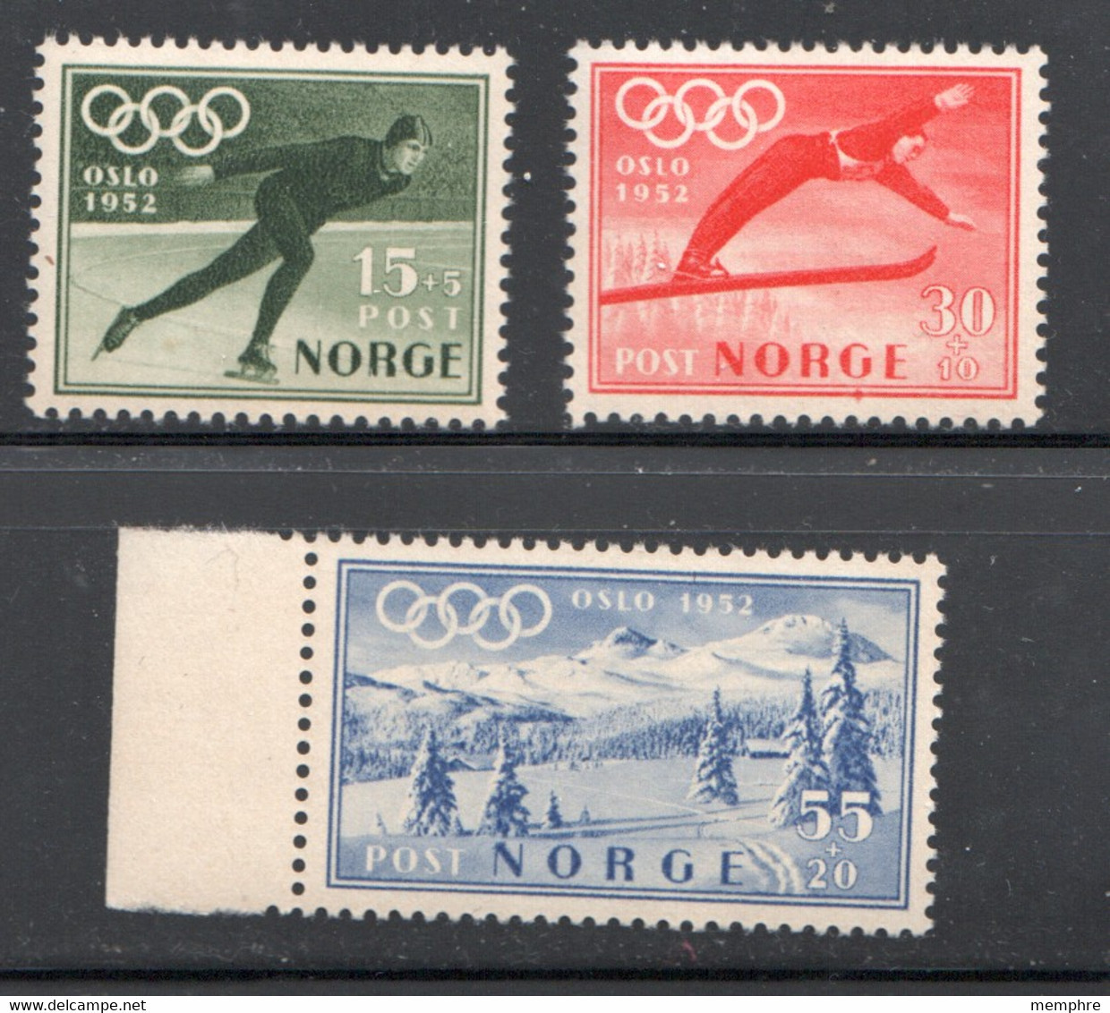 1952  Jeux Olympiques D'hiver  Patin De Vitesse, Ski Sc B50-2  ** MNH - Nuovi