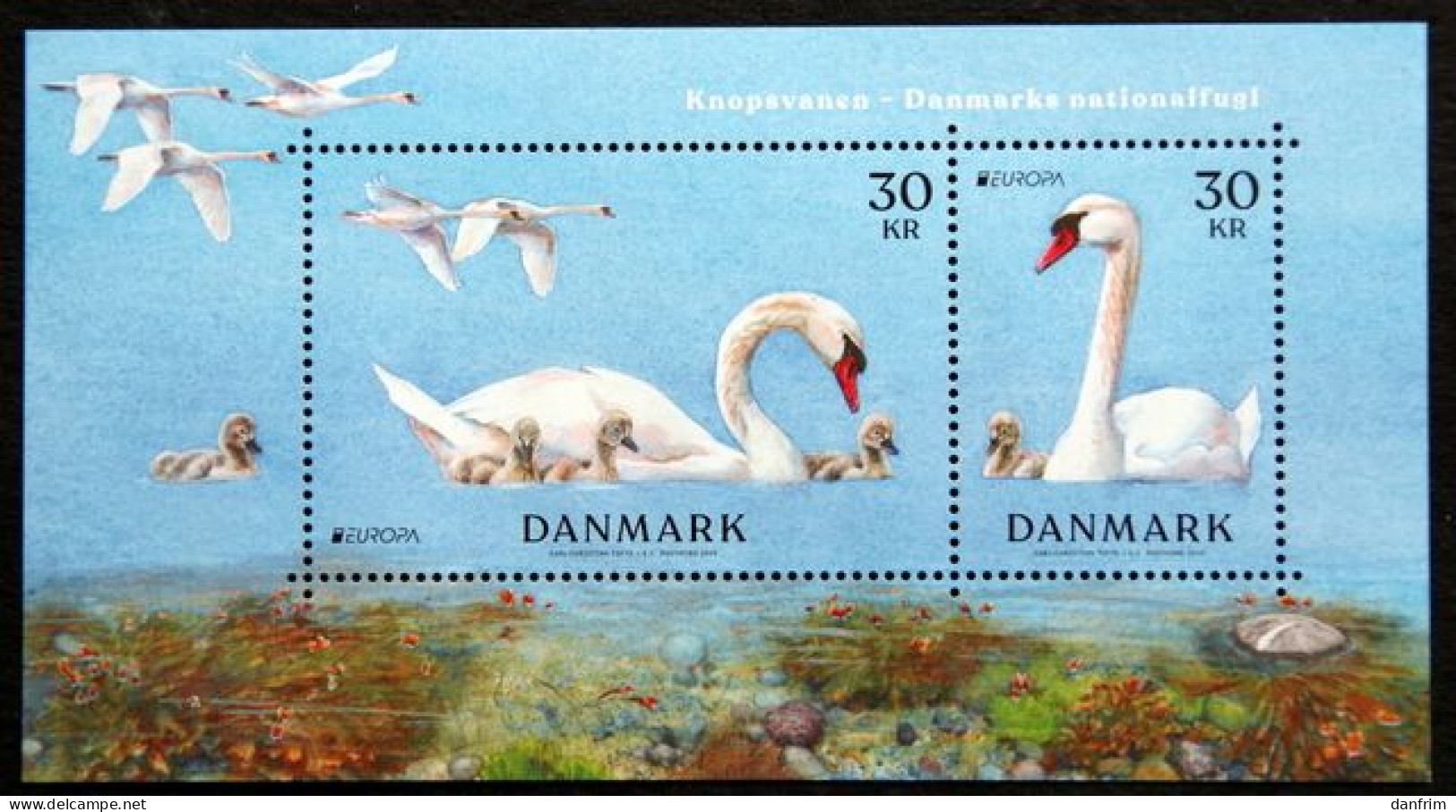 Denmark 2019  Europa. National Birds. Fauna. Mute  Minr.1979-80 Block 72 MNH ** ( Lot Mp) - Nuovi