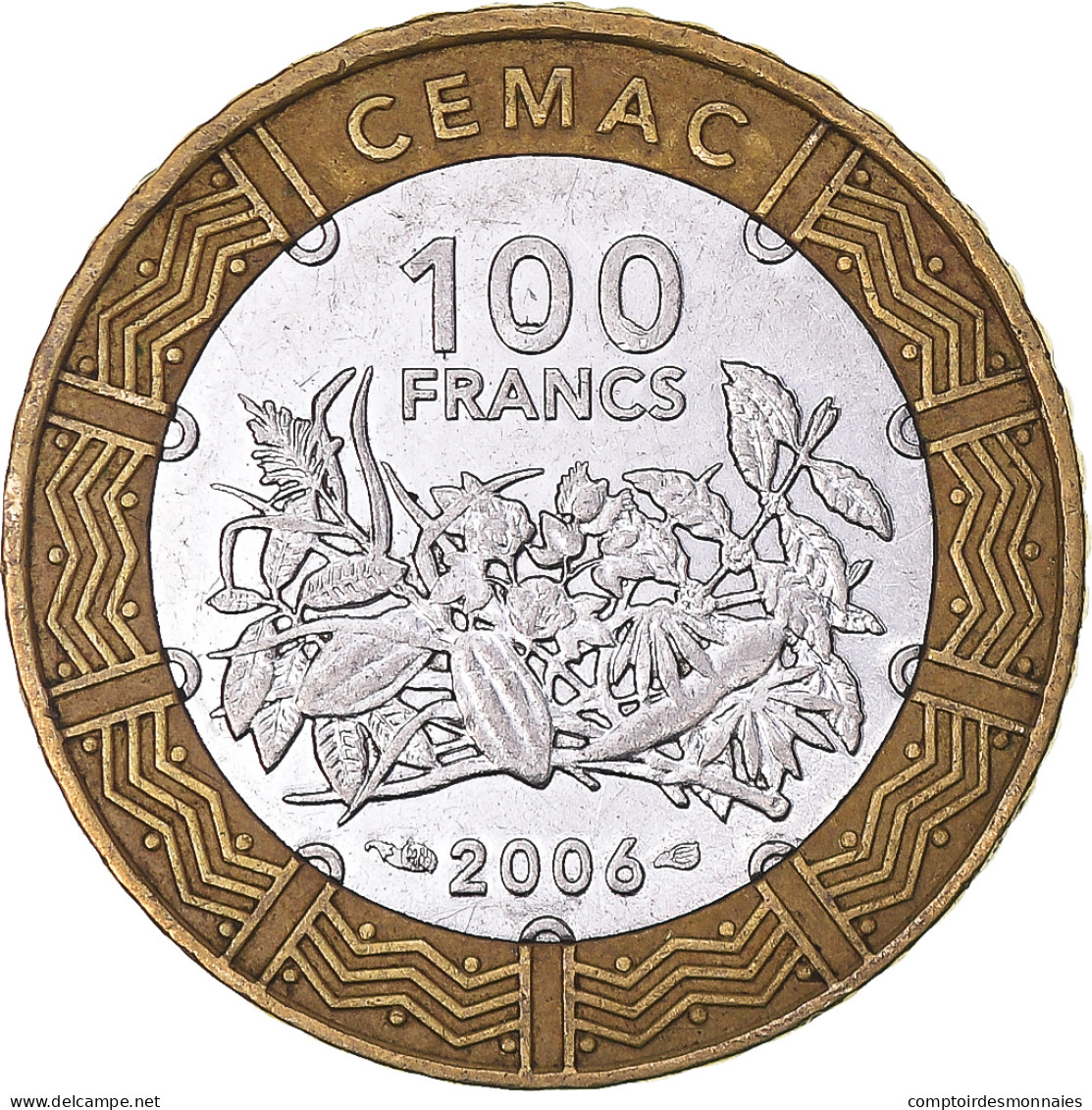 Monnaie, États De L'Afrique Centrale, 100 Francs, 2006 - República Centroafricana