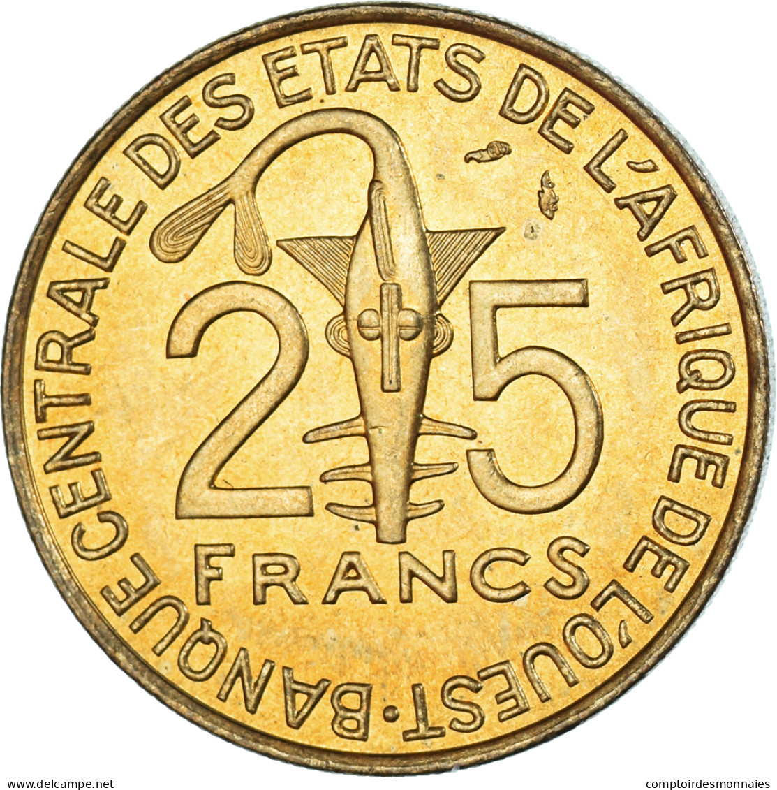 Monnaie, Communauté économique Des États De L'Afrique De L'Ouest, 25 Francs - Côte-d'Ivoire