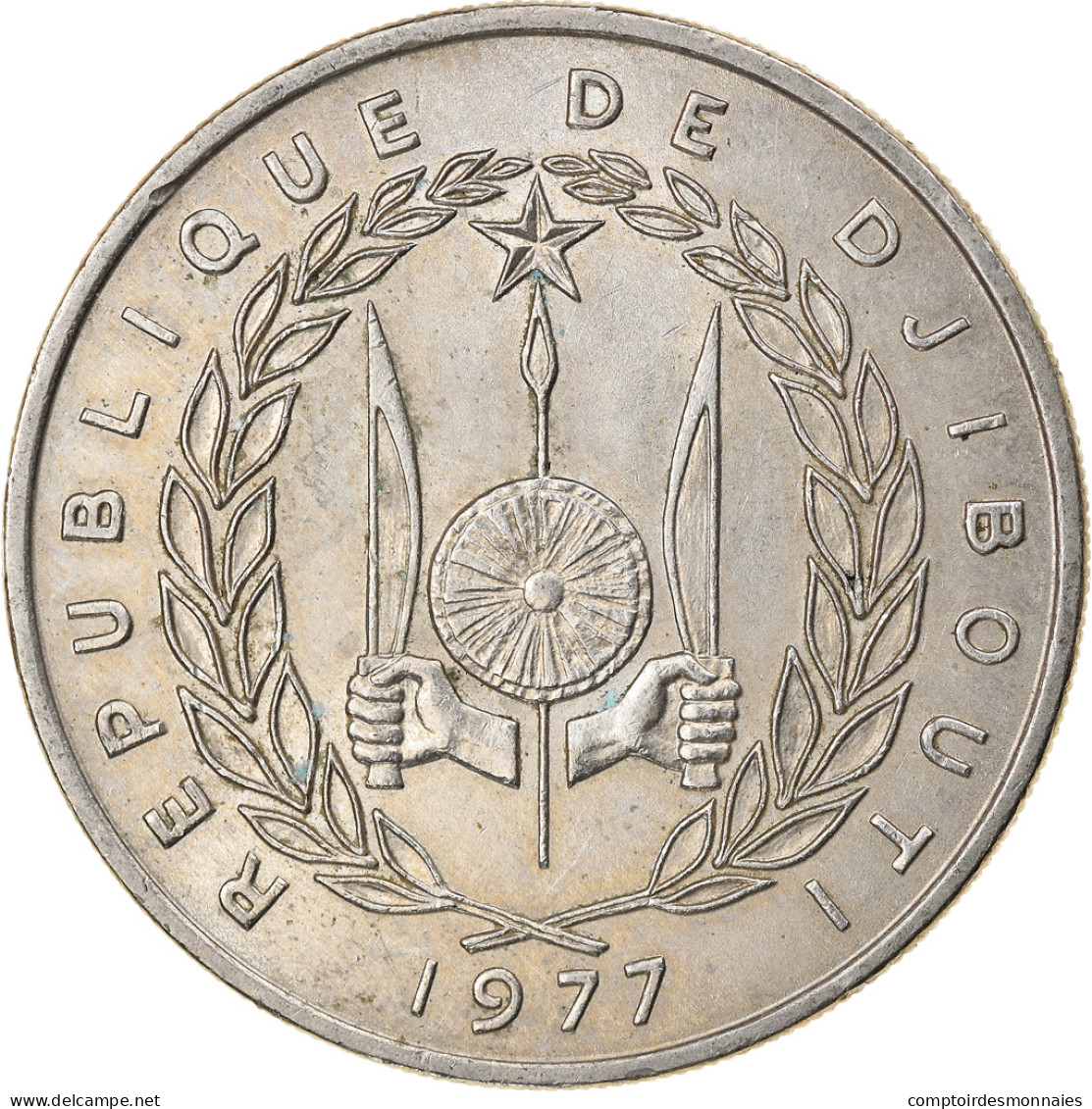 Monnaie, Djibouti, 100 Francs, 1977, Paris, TB+, Copper-nickel, KM:26 - Djibouti