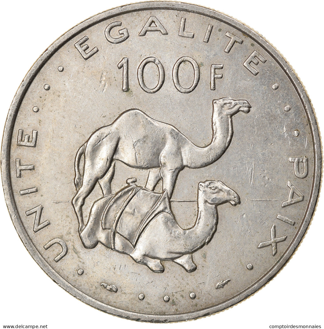 Monnaie, Djibouti, 100 Francs, 1977, Paris, TB+, Copper-nickel, KM:26 - Djibouti