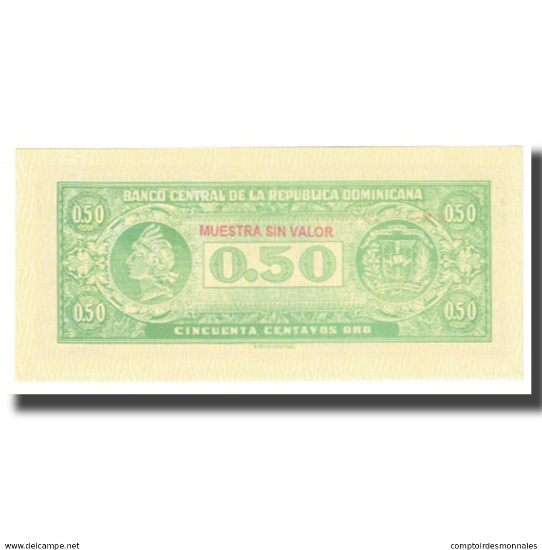 Billet, Dominican Republic, 50 Centavos Oro, KM:90a, NEUF - Dominicana