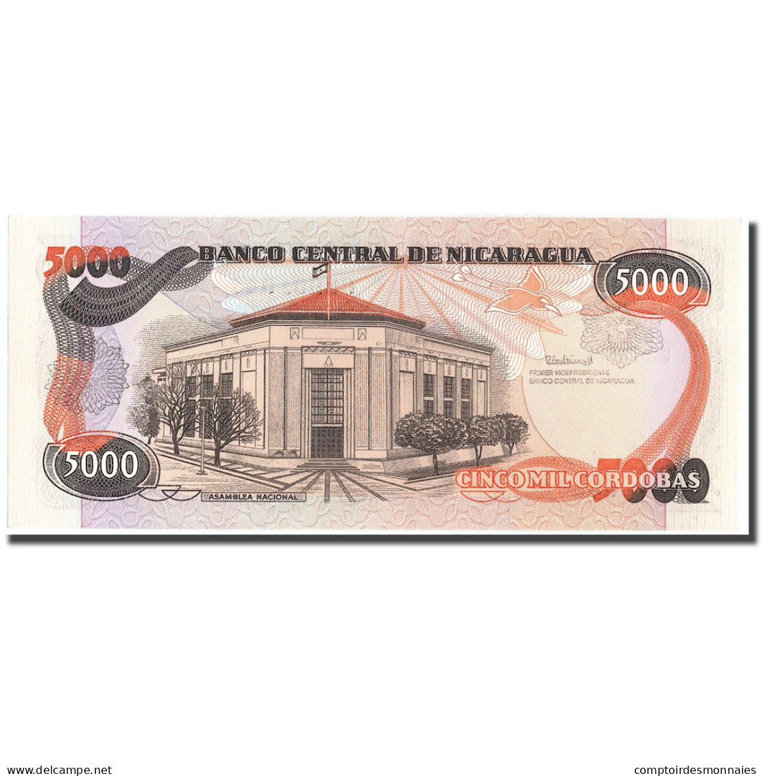 Billet, Nicaragua, 5000 Cordobas, 1985, 1985-06-11, KM:146, NEUF - Nicaragua