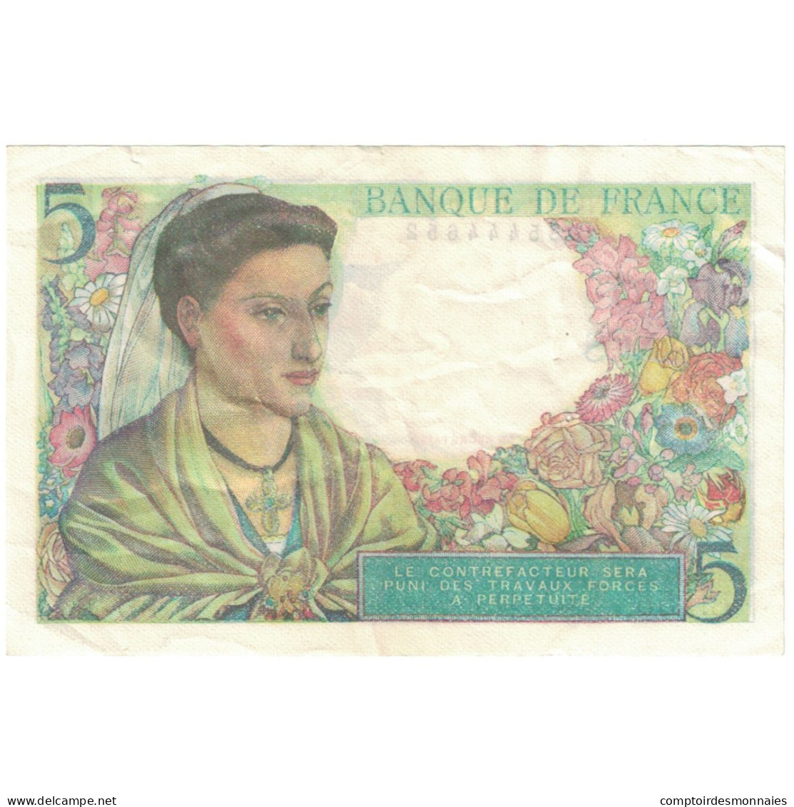 France, 5 Francs, Berger, 1947, E.155 44652, SUP+, Fayette:5.7, KM:98b - 5 F 1943-1947 ''Berger''