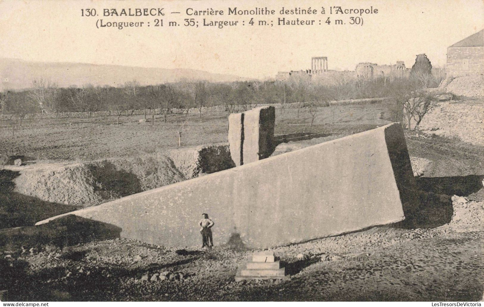 LIBAN - Baalbeck - Carrière Monolithe Destinée à L'Acropole - Carte Postale Ancienne - Lebanon