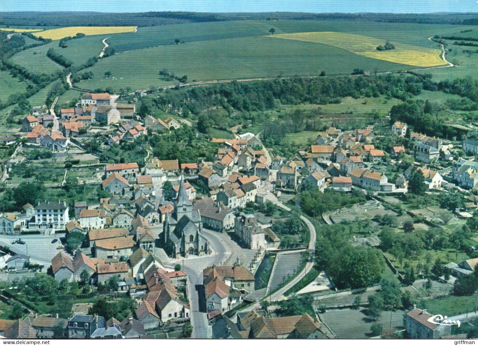 AIGNAY LE DUC VUE GENERALE AERIENNE 1985 CPSM 10X15 TBE - Aignay Le Duc