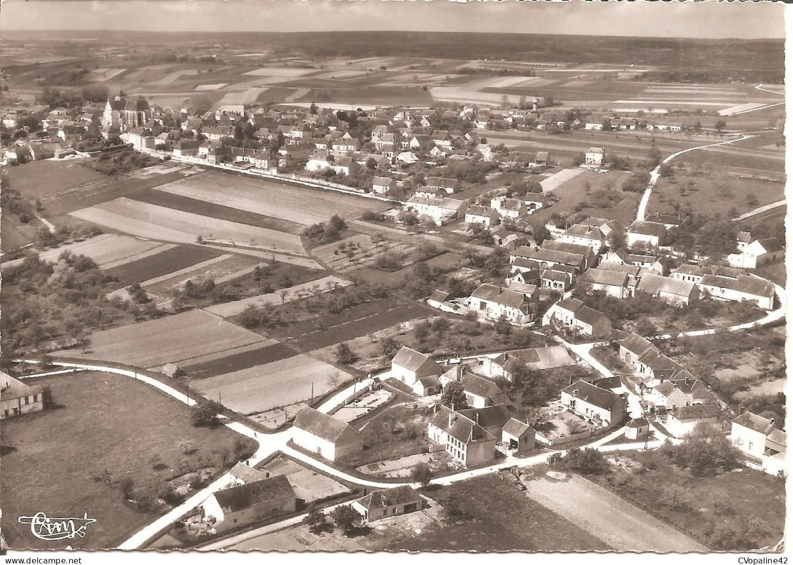 NEUVY-SAUTOUR (89) Vue Panoramique Aérienne En 1960  CPSM GF - Neuvy Sautour