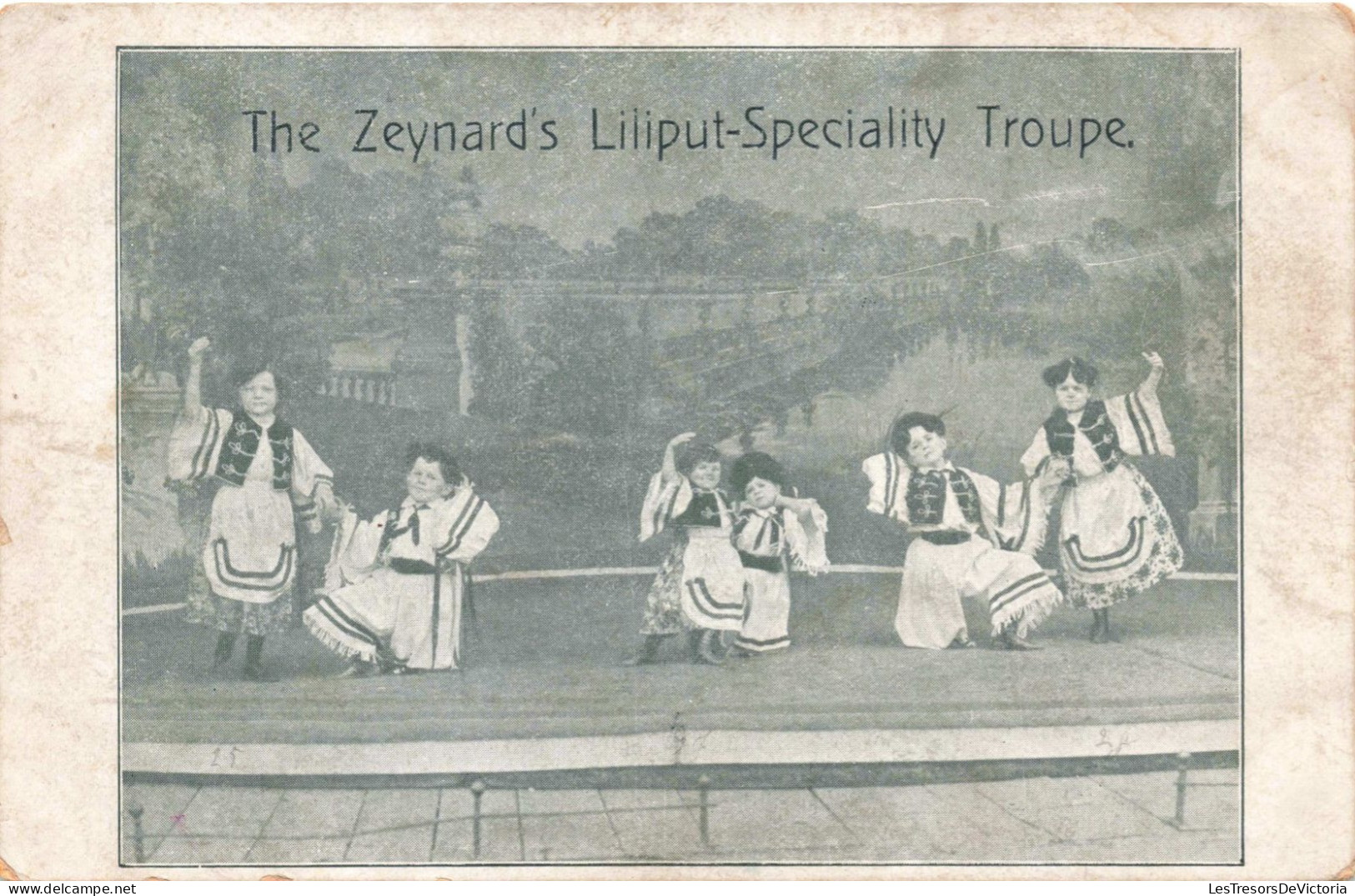 SPECTACLE - The Zeynard's Liliput Specialty Troupe - Carte Postale Ancienne - Theatre