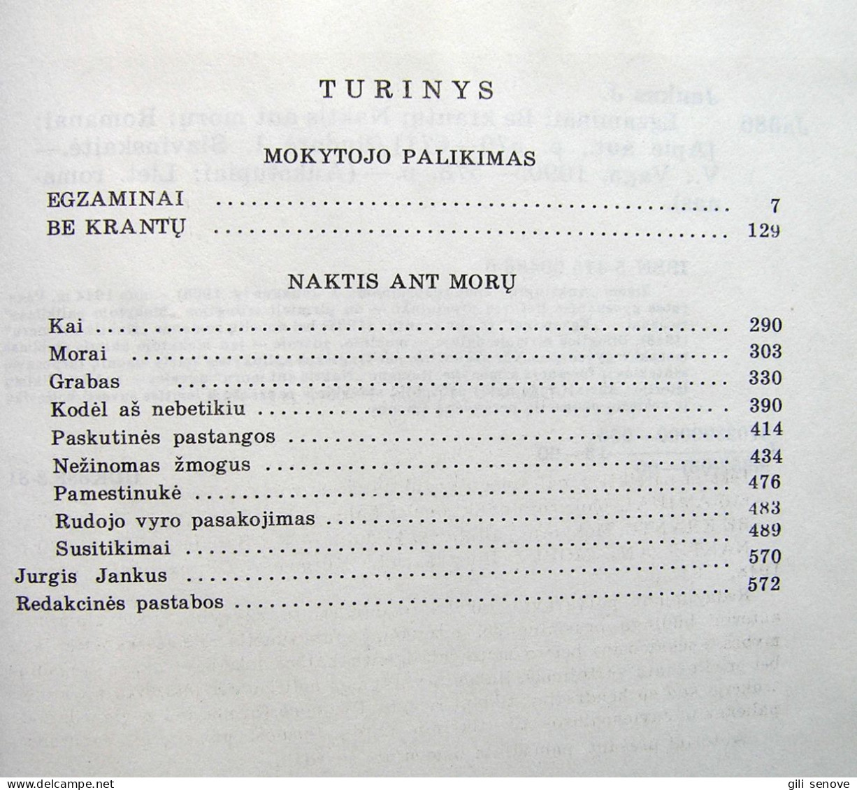 Lithuanian Book / Egzaminai; Be Krantų; Naktis Ant Morų 1990 - Cultura