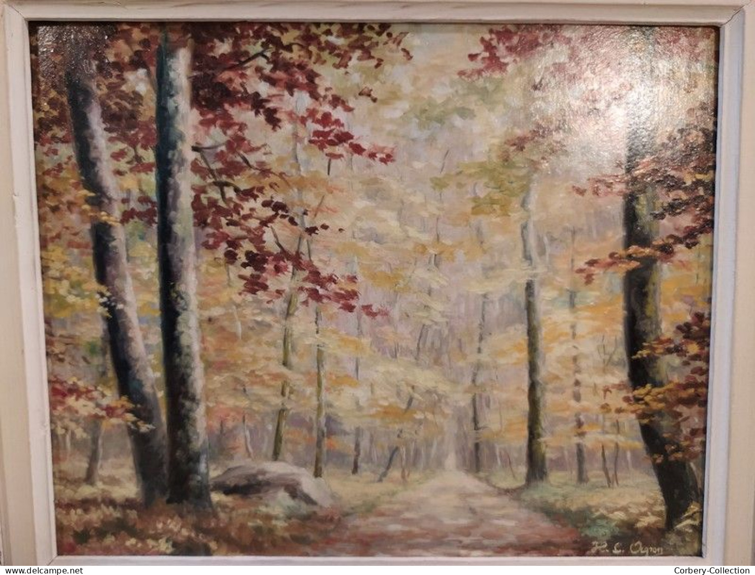 Tableau Paysage Sous-Bois Signé - Huiles