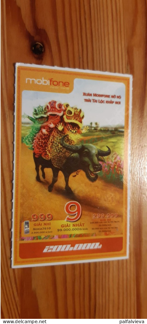 Prepaid Phonecard Vietnam, Mobifone - Bull - Viêt-Nam