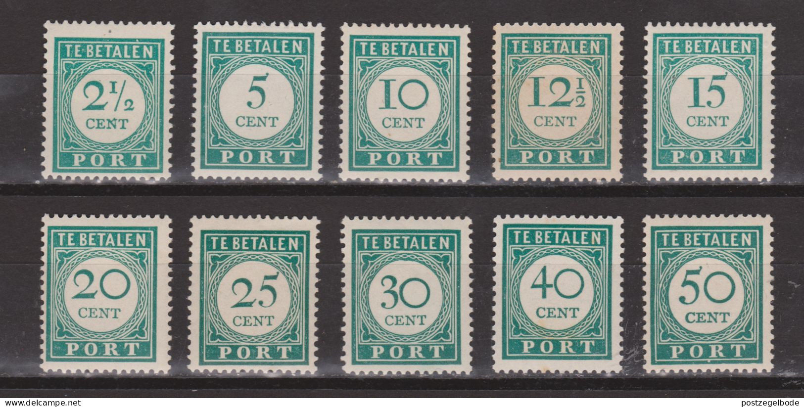 Curacao Port 34 35 36 37 38 39 40 41 42 43 MLH ;Port Postage Due Timbre-taxe Postmarke Sellos De Correos 1948 - Curaçao, Nederlandse Antillen, Aruba