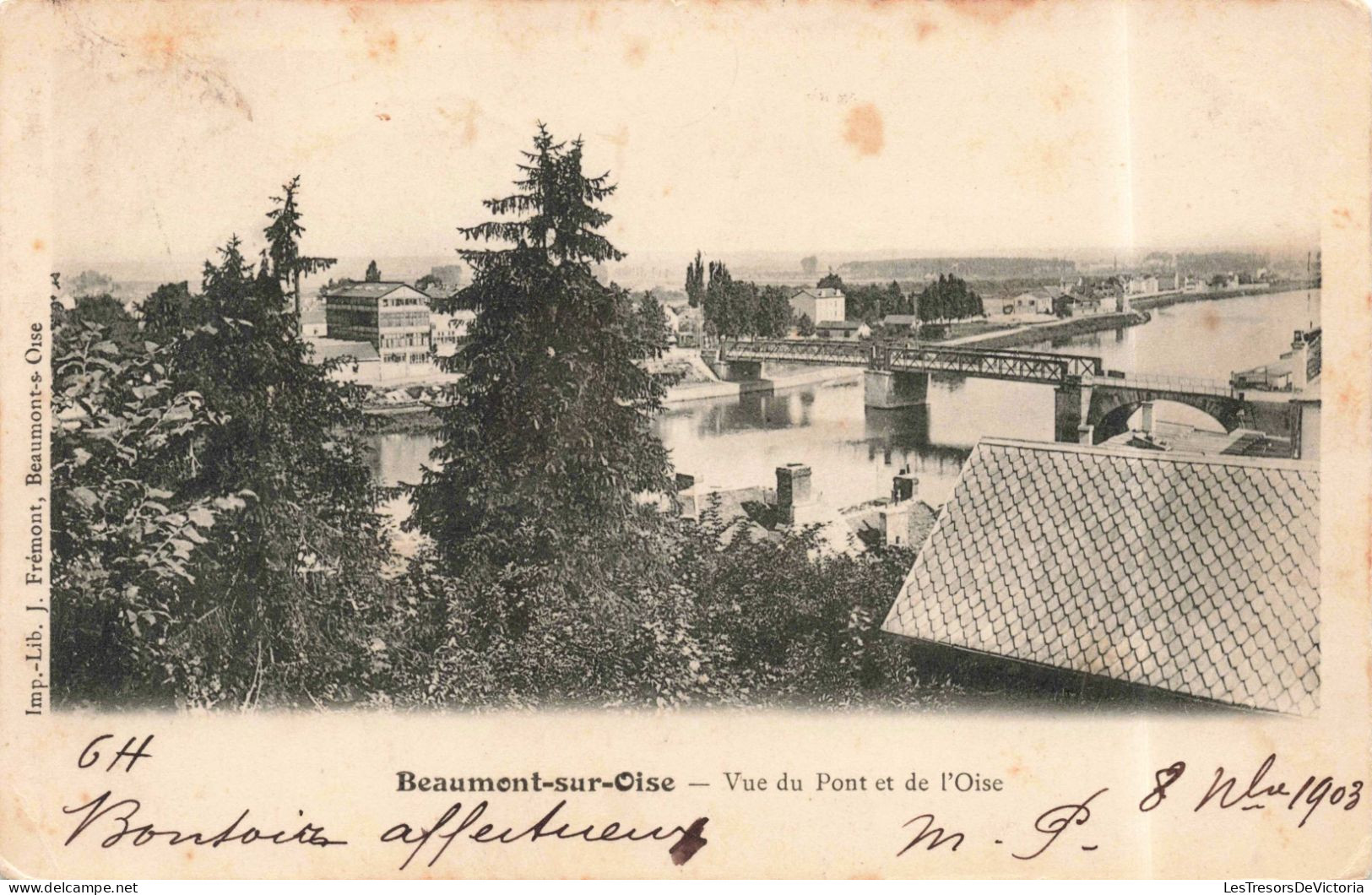 FRANCE - Beaumont Sur Oise - Vue Du Pont Et De L'Oise - Carte Postale Ancienne - Beaumont Sur Oise