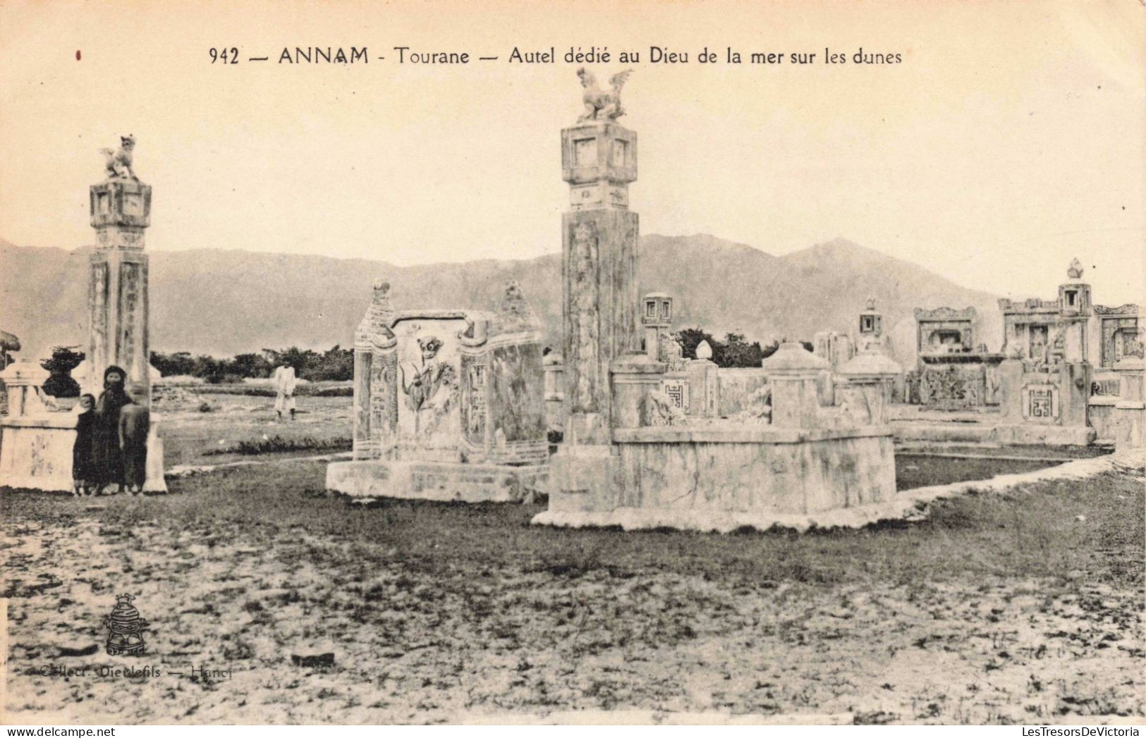 VIETNAM - Annam - Tourane - Autel Dédié Au Dieu De La Mer Sur Les Dunes  - Carte Postale Ancienne - Viêt-Nam