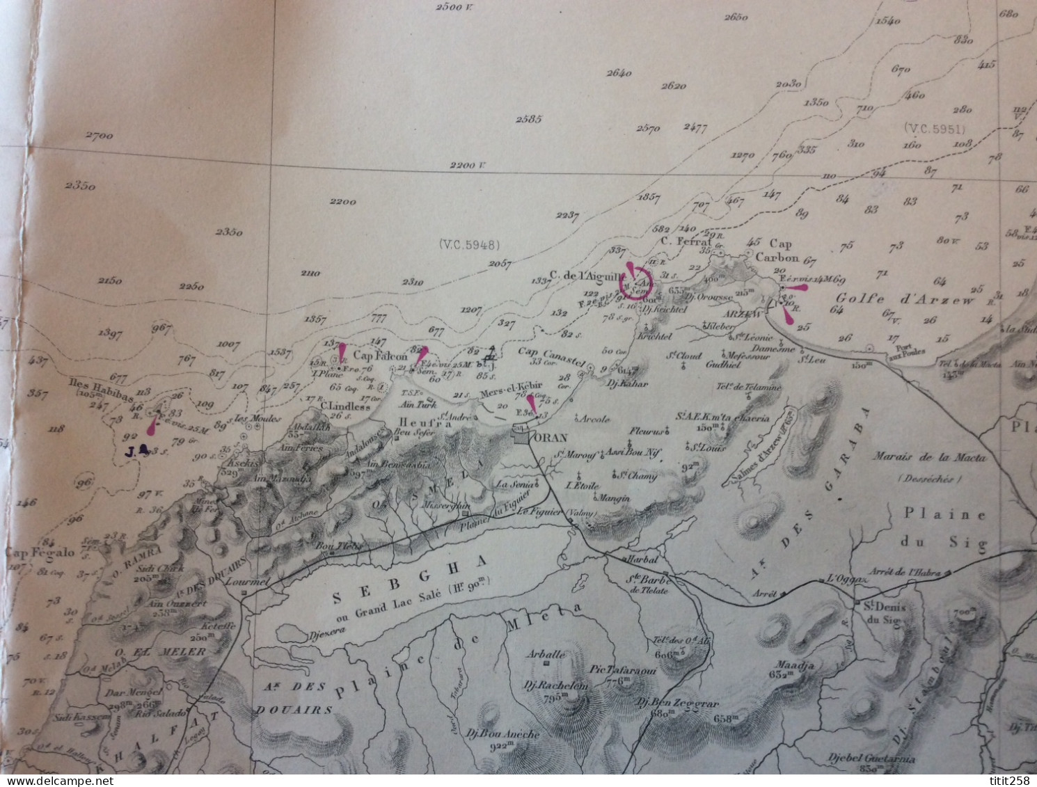 Belle Carte Générale Cartonnée Côte De L'algérie Alger / Maroc Sous Marin Galatée 1936 . Imprimerie Renage 38 Isére