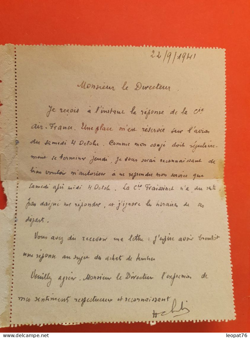 Entier Postal Mercure + Complément De Cannes Pour Ajaccio Par Avion En 1941 - Réf S 8 - Cartoline-lettere