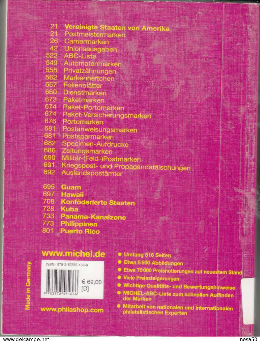 Catalogus Michel USA Speciaal 2008 / 2009 Met Hawai, Cuba, Porto Rico, Zie Afbeeldingen, In Zwart/wit 815 Blz - USA