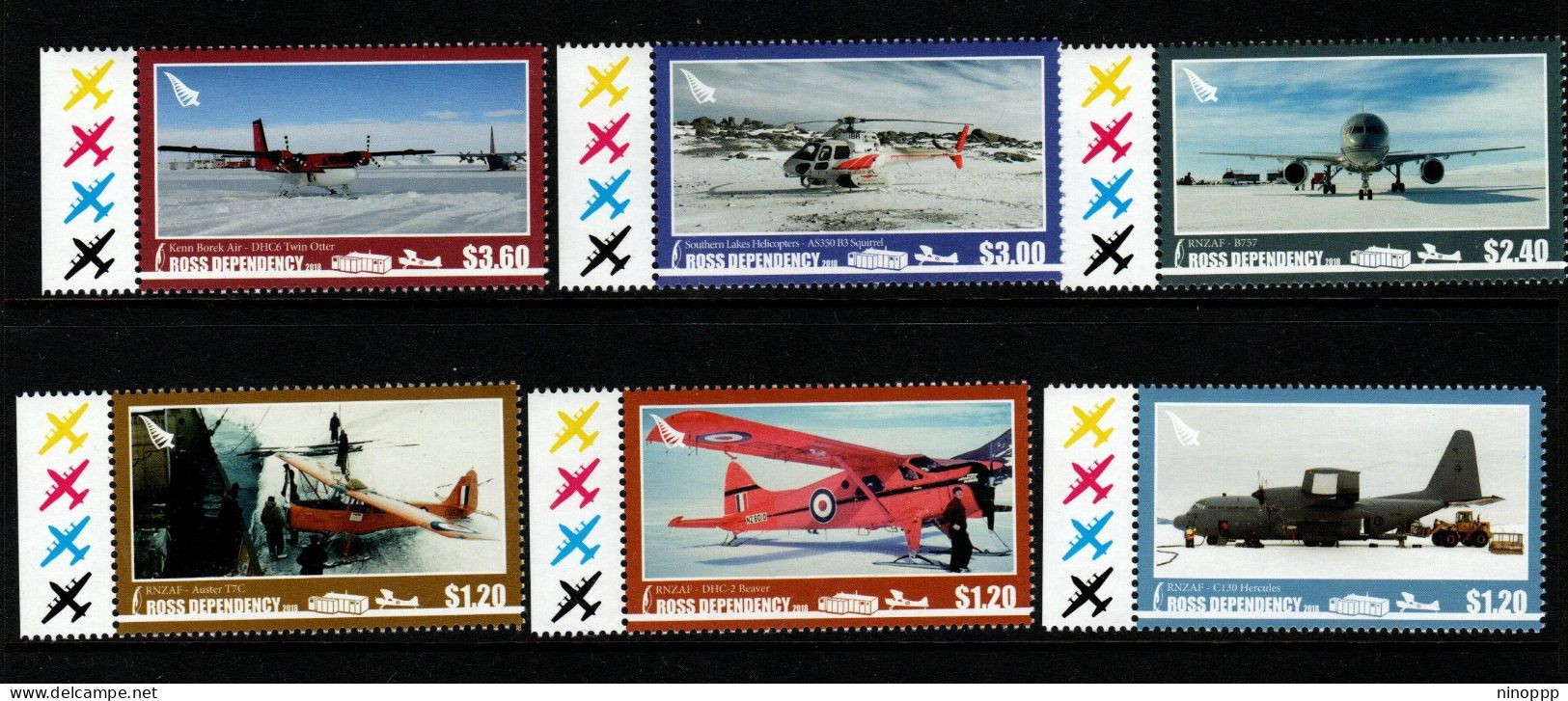 Ross Dependency SG 173-78  2018 Aircraft,mint Never Hinged - Nuovi