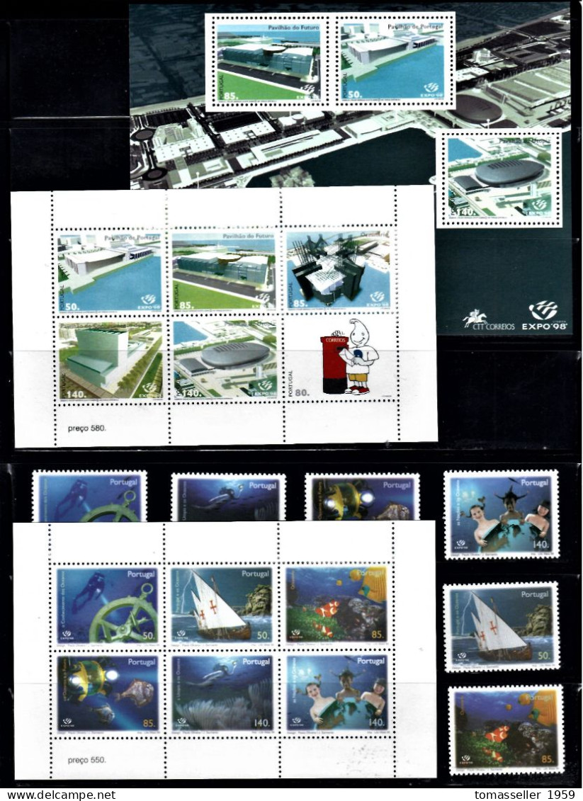 Portugal-1998- Year Set. 25 Issues-(stamps,s/s,booklets)-MNH** - Full Years