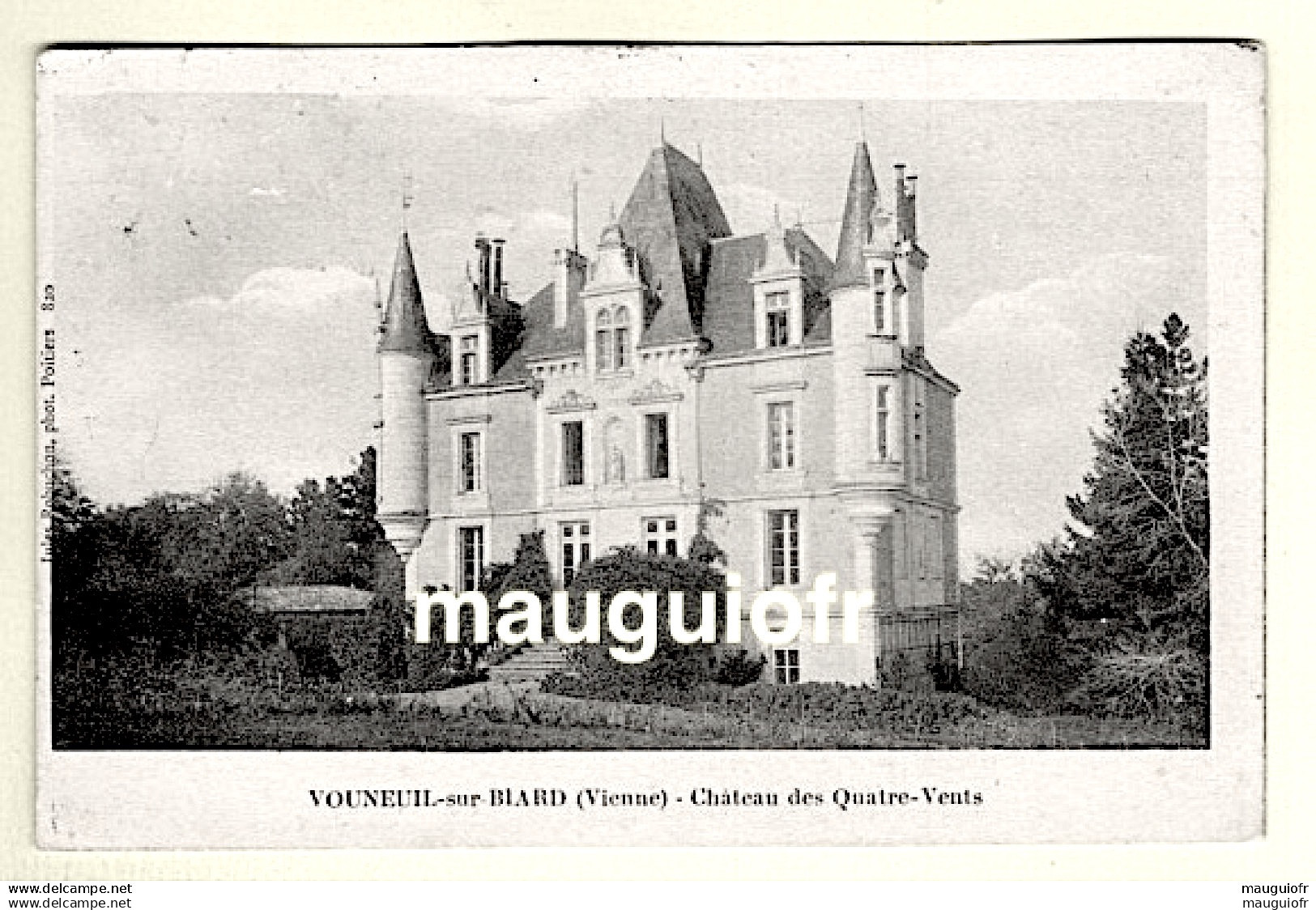 86 VIENNE / VOUNEUIL-SOUS-BIARD / LE CHÂTEAU DES QUATRE-VENTS / 1924 - Vouneuil Sous Biard