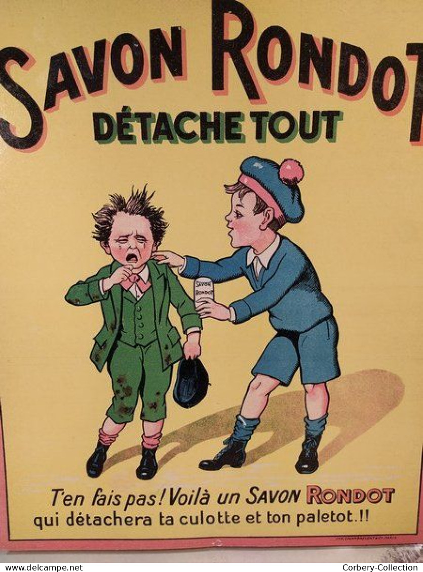 Ancien Carton Publicitaire Savon Rondot - Paperboard Signs