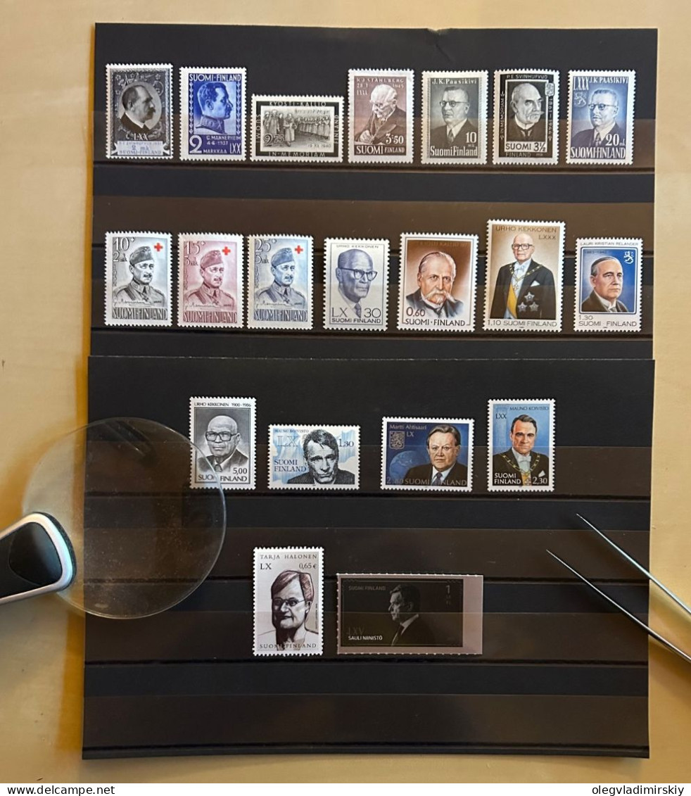 Finland Finnland Finlande 2023 All Presidents Super Set From First To Present 20 Stamps From 20's To 20's - Sammlungen