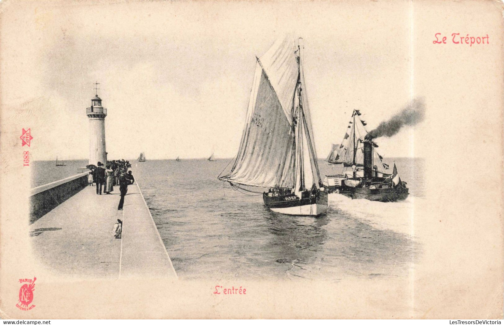 FRANCE - Le Tréport - L'entrée - Animé - Carte Postale AncienneL - Le Treport