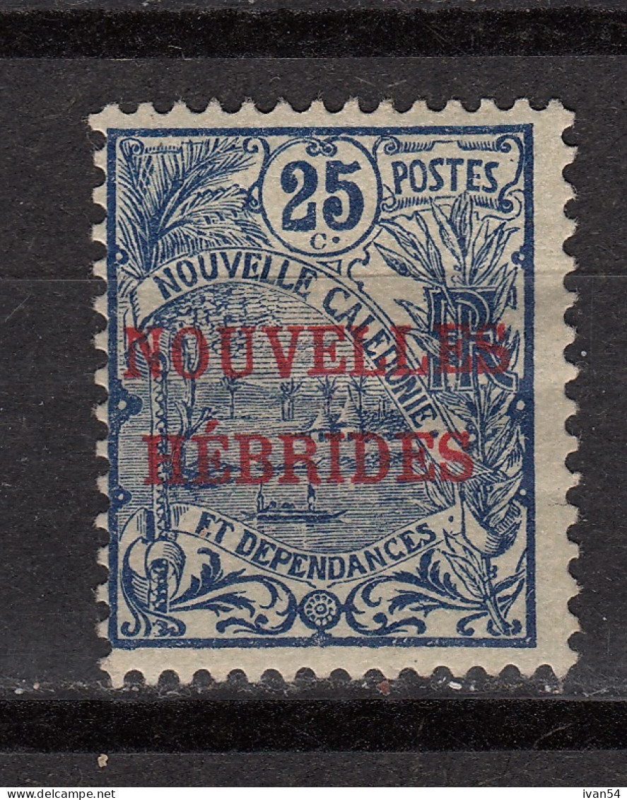 NOUVELLES HEBRIDES : 3 * MH (1908) – Timbre Surchargé – Overprint Stamp - Ongebruikt