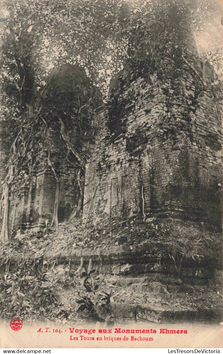 CAMBODGE - Angkor Thom - Les Tours En Briques De Bechoum - Temple Khmer - Carte Postale Ancienne - Cambodge