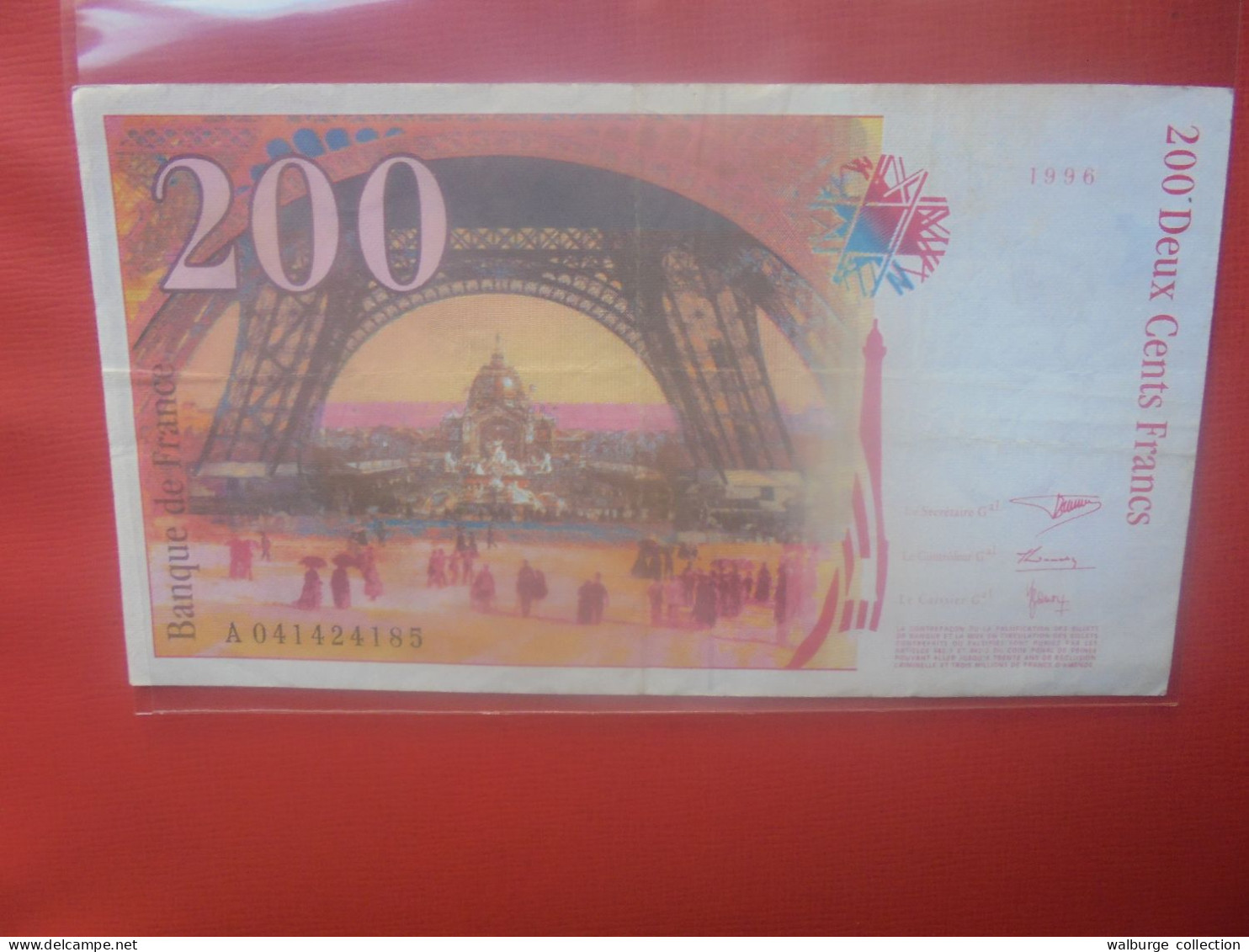 FRANCE 200 FRANCS 1996 Circuler (B.30) - 200 F 1995-1999 ''Eiffel''