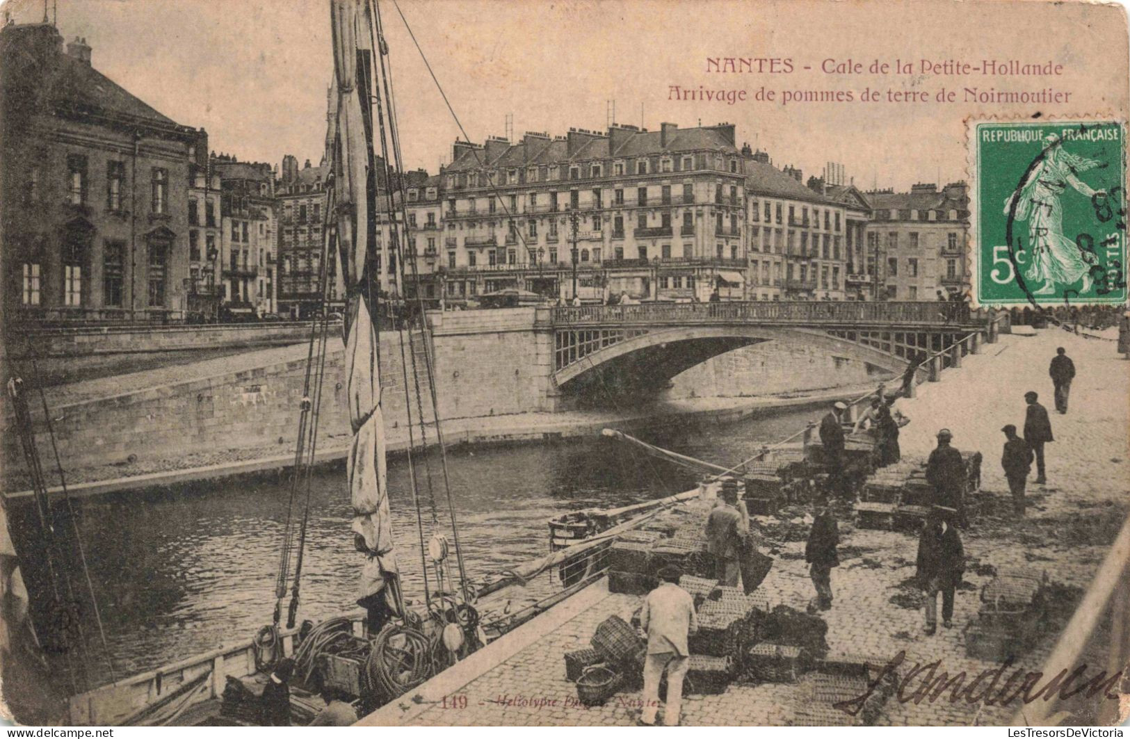 FRANCE - Nantes - Cale De La Petite Hollande - Arrivage De Pommes De Terre - Animé - Carte Postale Ancienne - Nantes