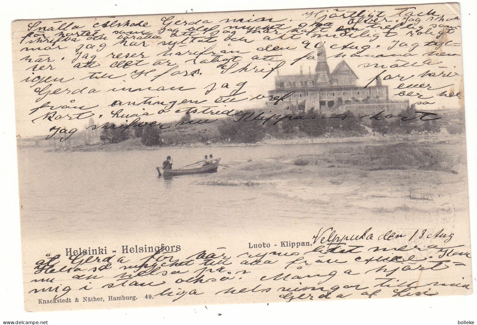 Finlande - Carte Postale De 1904 - Oblit Wilppula -  - Cachet Rural 669 - Exp Vers Helsinki - Vue De Luoto Klippau - - Briefe U. Dokumente