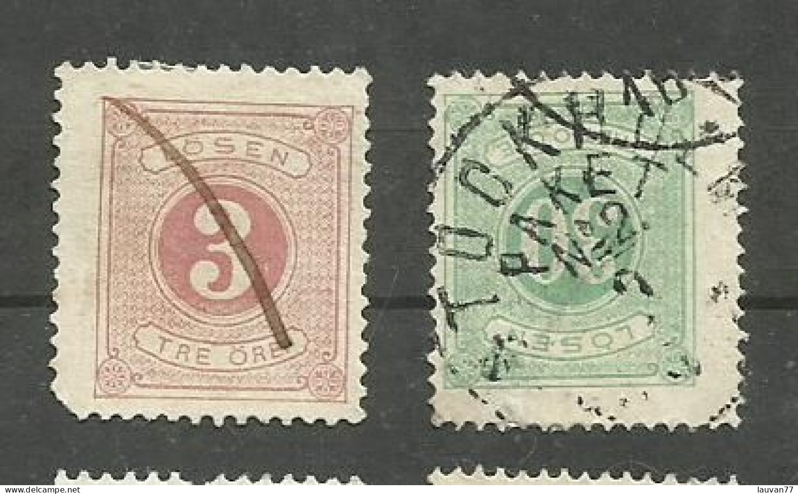 Suède TAXE N°8(B) Cote 45€ (2(A) Offert) - Postage Due