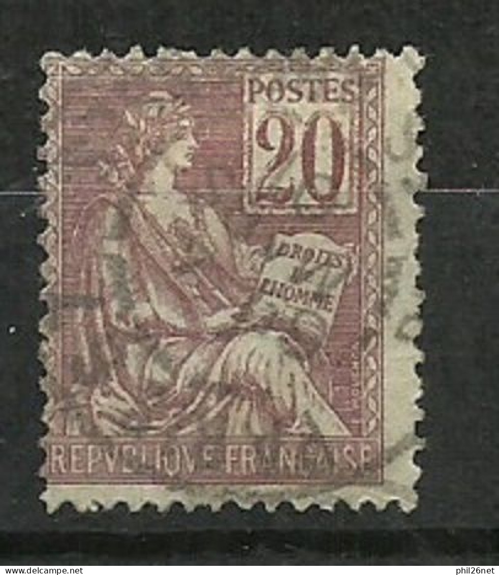 France  N°113 Avec Chiffres Blancs Et Brun Violet   Oblitéré   B/TB    Voir Scans           Soldé ! ! ! - Used Stamps